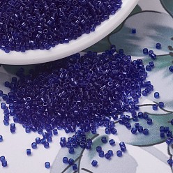 (DB0707) Transparent Cobalt MIYUKI Delica Beads, Cylinder, Japanese Seed Beads, 11/0, (DB0707) Transparent Cobalt, 1.3x1.6mm, Hole: 0.8mm, about 2000pcs/bottle, 10g/bottle
