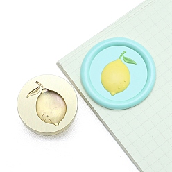 Лимон Круглые латунные головки штампа, золотые, лимон, 25 мм