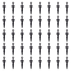 Electrophoresis Black Подвески из сплава , меч, электрофорез черный, 30x8.5x2.5 мм, отверстие : 1.6 мм, 80 шт / коробка