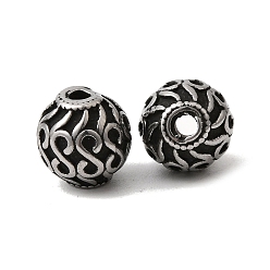 Infinity 304 из нержавеющей стали бусы, античное серебро, круглый с бесконечностью, 8.5x9 мм, отверстие : 1.8 мм