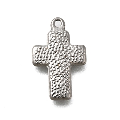 Нержавеющая Сталь Цвет 304 подвески из нержавеющей стали, крест очарование, анти-тускнение, цвет нержавеющей стали, 16.5x10.5x2 мм, отверстие : 1.2 мм