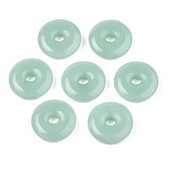 Dunkles Seegrün Transparente sprühlackierte Glasperlen, Friedensschnalle, dunkles Seegrün, 19x4.5 mm, Bohrung: 4 mm