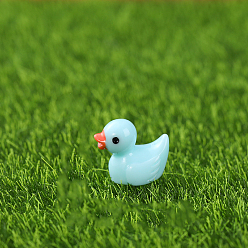 Светло-Голубой Мини-утиные украшения из смолы, для кукольных аксессуаров, притворяющихся опорными украшениями, Небесно-голубой, 17x15 мм