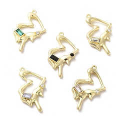 Mixed Color Alloy Pendant, with Glass, Light Gold, Lead Free & Cadmium Free, Heart Charm, Mixed Color, 33.5x20x5.5mm, Hole: 1.4mm