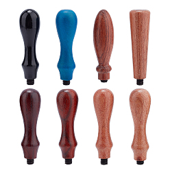 Mixed Color 8Pcs 8 Styles Wood Handle, for Wax Seal Stamp, Wedding Invitations Making, Mixed Color, 1pc/style