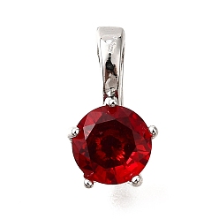 Платина Латунные микро проложить кубического циркония прелести, без кадмия, без никеля и без свинца, плоско-круглые, платина, 12.5x7x6 мм, отверстие : 3x3.5 мм