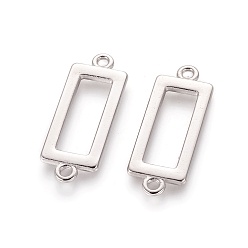 Платина Соединители звеньев сплава, без кадмия и без свинца, прямоугольные, платина, 30x11.5x2 мм, отверстие : 2 мм