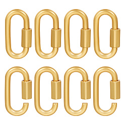Золотой 8шт. подвески-замки с винтовым карабином из сплава, для изготовления ожерелий, золотые, 34x18x7 мм, внутренний диаметр: 26x7 мм