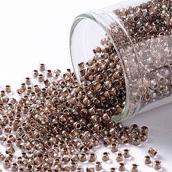 (1071) Dusty Mauve Lined Crystal Luster Toho 11/0 runde Perlen, japanische Rocailles, (1071) staubiger, lila ausgekleideter Kristallglanz, 2.2 mm, Bohrung: 0.8 mm, über 1110pcs / Flasche, 10 g / Flasche