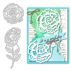 Цветок Углеродистая сталь разрезает трафареты, для diy scrapbooking, Фотоальбом, декоративная бумага для тиснения, цвет нержавеющей стали, цветок, 91~177x70~89x0.8 мм, 2 шт / комплект