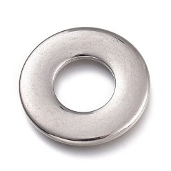 Stainless Steel Color Tarnish Resistant 304 Stainless Steel Linking Rings, Donut, Stainless Steel Color, 30x3mm, Inner Diameter: 14mm