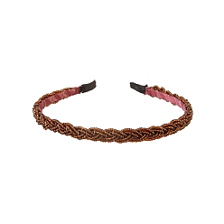 Шоколадный Резинки для волос из стеклянных бусин, цвет шоколада, 150x125x10 мм