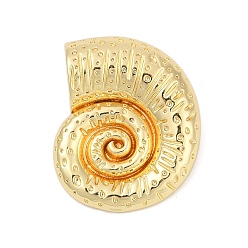 Настоящее золото 18K Латунные подвески, раковины прелести, без свинца и без кадмия, долговечный, стойки покрытие, реальный 18 k позолоченный, 24x20x9 мм, отверстие : 6.5x6.5 мм