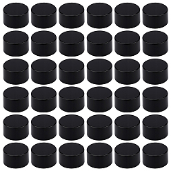 Black PP Plastic Screw Caps, Column, Black, 3.6x2.1cm