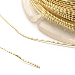 Light Khaki Round Copper Craft Wire, for Jewelry Making, Long-Lasting Plated, Light Khaki, 26 Gauge, 0.4mm, about 65.61 Feet(20m)/roll