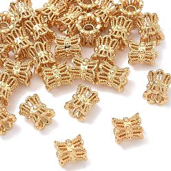 Real 18K Gold Plated SHEGRACE Brass Beads, Cadmium Free & Nickel Free & Lead Free, Hollow Column, Real 18K Gold Plated, 6.5x6.5x6.5mm, Hole: 2mm