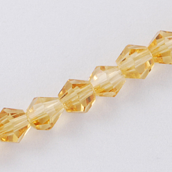 Sandy Brown Imitation Austrian Crystal 5301 Bicone Beads, Faceted Glass Beads Strands, Sandy Brown, 2x3mm, Hole: 0.5mm, about 160~180pcs/strand, 16.54 inch~17.32 inch(42~44cm)