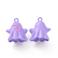 Средний Фиолетовый Окрашенного распылением эмали сплава подвески, без кадмия, без свинца и без никеля, призрачное очарование, средне фиолетовый, 19.5x17.5x12.5 мм, отверстие : 1.8 мм