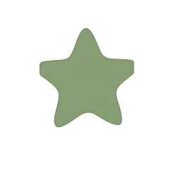 Средний Аквамарин Звезды силиконовые бусины, средний аквамарин, 35x35 мм