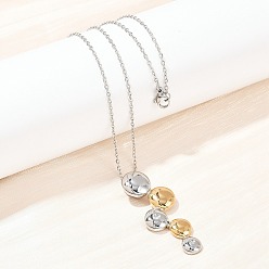 Золотой & Цвет Нержавеющей Стали 304 ожерелья из нержавеющей стали с подвеской в виде винограда и кристаллами со стразами для женщин, золотые и нержавеющая сталь цвет, 17.76 дюйм (45.1 см)