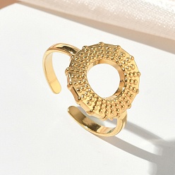 Нержавеющая Сталь Цвет 304 открытые кольца-манжеты из нержавеющей стали для женщин, круглые, цвет нержавеющей стали, 14.5 мм, размер США 6 (16.5 мм)