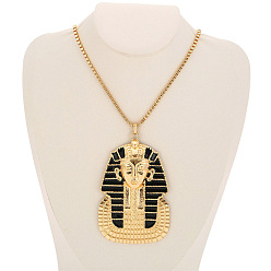 Human Ожерелья с подвесками из сплава для женщин, золотые, египетский фараон, 15.75~17.72 дюйм (40~45 см)