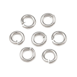 Нержавеющая Сталь Цвет Устойчивы к потускнению 304 открытые соединительные кольца из нержавеющей стали, пропил пилой закругленный, цвет нержавеющей стали, 20 датчик, 4x0.8 мм, внутренний диаметр: 2.4 мм