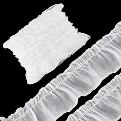 Blanco Cinta de encaje de poliéster, con tablas de bobinado de hilo de papel, blanco, 2-3/4 pulgada (70 mm), aproximadamente 10.00 yardas (9.14 m) / pc