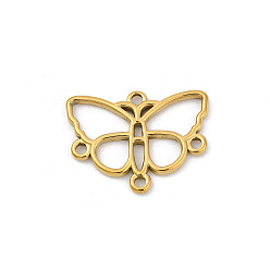 Золотой 304 подвески из нержавеющей стали, ионное покрытие (ip), бабочка, золотые, 19.5x26.5x2 мм, отверстие : 1.8 мм