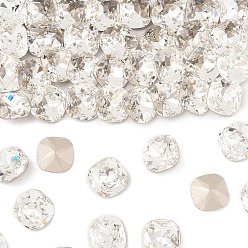 00030 Crystal Фантазийные кристаллы preciosa® maxima, чешский хрусталь, 435 36 132 подушка квадратная, срыв твердой мозговой оболочки, 00030 кристалл, 12x12 мм
