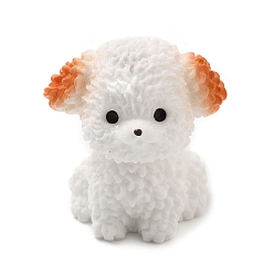 Белый Дым Милые украшения для выставки собак из смолы, для украшения рабочего стола домашнего офиса, серый, 27x26.5x29.5 мм