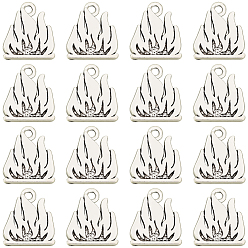 Античное Серебро 50 шт. Подвески из сплава в тибетском стиле, костер, без свинца и без кадмия, античное серебро, 18x15.5x2 мм, отверстие : 2 мм