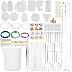 (52) Непрозрачная лаванда DIY силиконовые наборы форм для браслетов, формы для литья смолы, для уф-смолы, изготовление ювелирных изделий из эпоксидной смолы, с латексными детскими кроватками, пластиковый мерный стаканчик, пипетки, блеск для ногтей, разноцветные, 72~85.5x11~19.5 мм, Внутренний диаметр: 56 мм, 60 мм, 62 мм