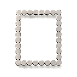 Нержавеющая Сталь Цвет 201 из нержавеющей стали связывание кольцо, прямоугольные, цвет нержавеющей стали, 20x16x1 мм