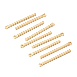 Real 18K Gold Plated SHEGRACE Brass Pendants, Bar, Cadmium Free & Nickel Free & Lead Free, Long-Lasting Plated, Real 18K Gold Plated, 20x2x1mm, Hole: 0.9mm