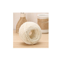 Blanc Floral Corde de jute, chaîne de jute, ficelle de jute, pour la fabrication de bijoux, floral blanc, 2mm, 25m/rouleau