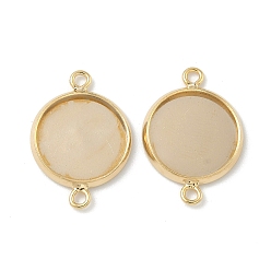 Настоящее золото 24K Плоский контур с латунным контуром кабошона, стеллажное покрытие круглые пустые поддоны с окантовкой, долговечный, без свинца и без кадмия, реальный 24 k позолоченный, лоток : 12 мм, 19.5x14x2 мм, отверстие : 1.4 мм