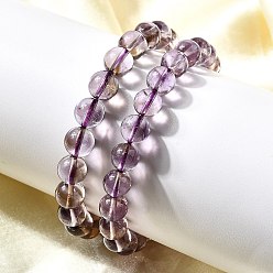 Аметист Браслеты из натуральных аметистовых круглых бусин для женщин, бусины : 8 мм, внутренний диаметр: 2-1/8 дюйм (5.3 см)