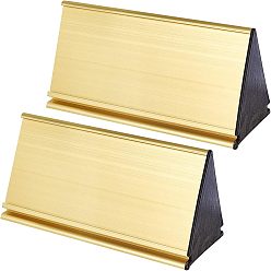 Gold Triangle Aluminium Alloy Table Top Display Stand, Double Sided, Gold, 84x200x96mm
