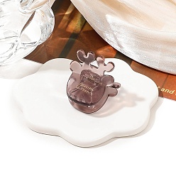 Сиена Мини-заколки для волос из ацетата целлюлозы лося, аксессуары для волос для женщин и девочек, цвет охры, 30x30 мм