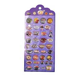 Food Эпоксидная смола 3d объемные самоклеящиеся наклейки, декоративные наклейки, питание, 7~40x6~31x3.5~5.5 мм