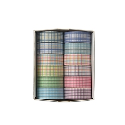 Разноцветный 12 рулоны декоративных бумажных лент в стиле ретро, цветочные клейкие ленты, для поделок скрапбукинга поставьте подарочное украшение, красочный, 15 мм, около 2.19 ярдов (2 м) / комплект