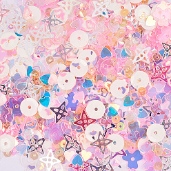 Разноцветный Лазерный блестящий блеск для ногтей, маникюрные блестки, diy sparkly paillette советы ногтей, разнообразные, красочный, 1~8x1~8x0.3~0.7 мм