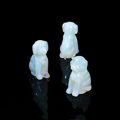 Опал Синтетические опалитовые дисплеи, украшение домашнего офиса, собака, 25 мм