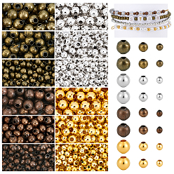 (52) Непрозрачная лаванда 4120шт 12 стили железные разделительные бусины, без кадмия и без свинца, круглые, разноцветные, 2~4 мм, отверстие : 0.8~1.5 мм