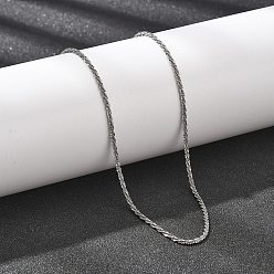 Нержавеющая Сталь Цвет 2мм 304 ожерелья из нержавеющей стали для женщин, не тускнеет, цвет нержавеющей стали, 16.93 дюйм (43 см)