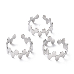 Нержавеющая Сталь Цвет Устойчивые к потускнению 304 кольца из нержавеющей стали, манжеты кольца, долговечный, овальные, цвет нержавеющей стали, 8.5 мм, размер США 8 1/2 (18.5 мм)