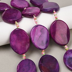 Серо-розавый Природные пожары треск агат бисер нитей, окрашенная и подогревом, Плоско-овальные, увядшая роза, 40.3~41x29~35x6.5~8.5 мм, отверстие : 1.8~2 мм, около 8 шт / нитка, 15.87~16.14'' (40.3~41 см)