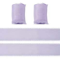 Lilas Ruban polyester, ruban d'organza, accessoires de vêtements, lilas, 1-5/8 pouces (40 mm), environ 5.47 yards (5m)/rouleau