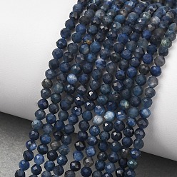 Pietersite Natural Blue Pietersite Beads Strands, Round, Faceted, 3~3.5mm, Hole: 0.4~0.6mm, about 125~158pcs/strand, 15.35''(39cm)